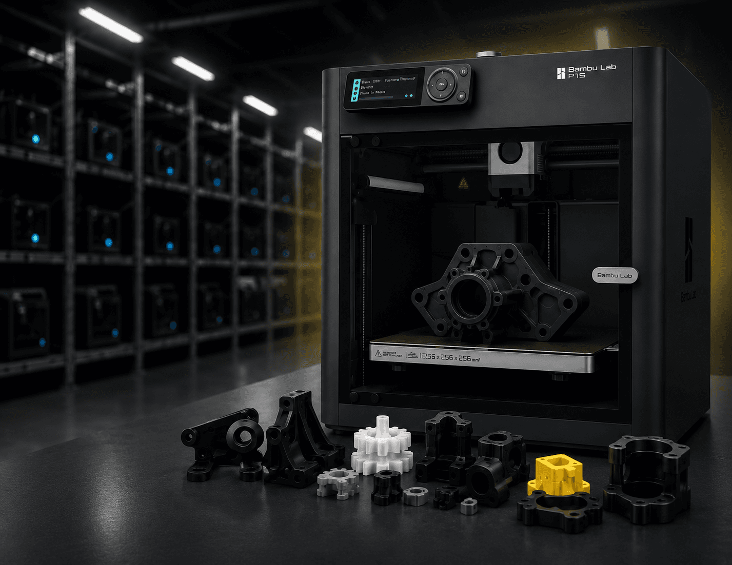 Bambu Lab P1S 3D принтер з пластиковими деталями